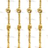 Floral Ring-Linked Brass Jhula Chain