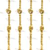 Floral Ring-Linked Brass Jhula Chain