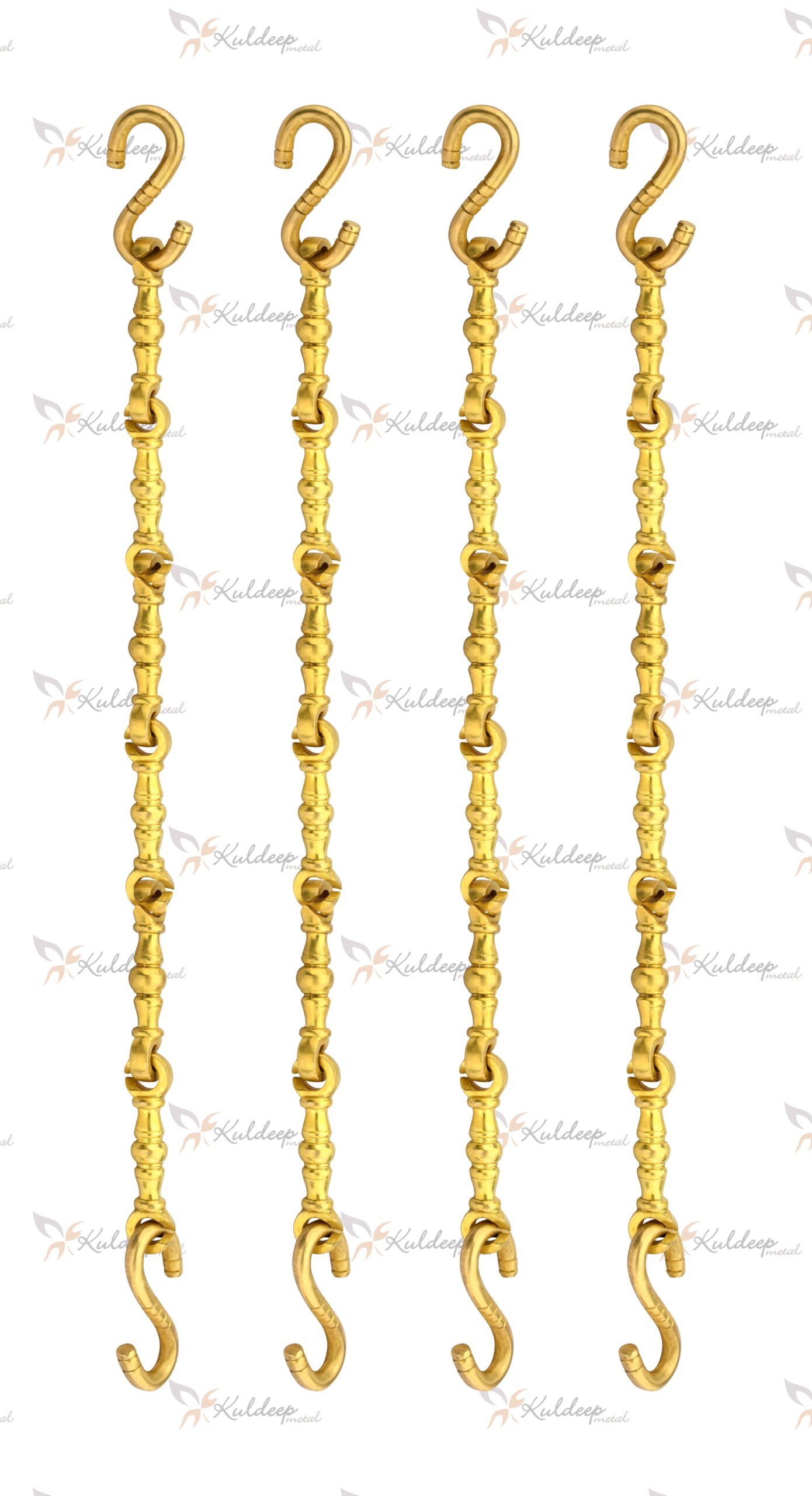 Ornamental Floral Designer Brass Chain