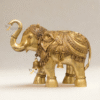 19 Inch Super Fine Brass Elephant Statue – Handcrafted Decorative Showpiece